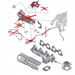 ADITECH AT-EGR-897/2 Комплект для видалення клапана EGR в двигунах BMW N57N N57Z 3.0 Diesel F30 F34 F10 X5