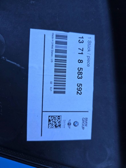 BMW OE QUA7294 Резонатор впускного колектора BMW X3 G01 X4 G02 8583592