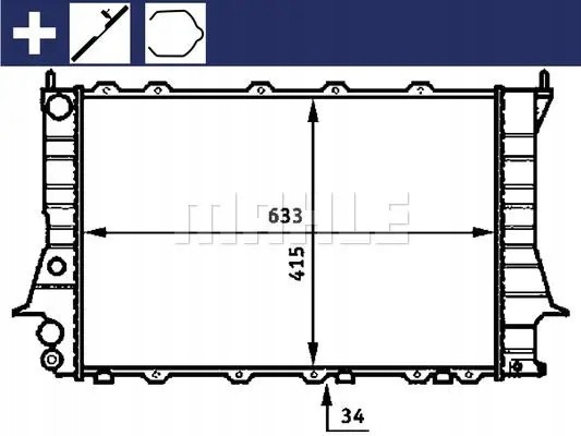 Mahle CR 358 000S Охолоджувач води cr 358 000s mahle