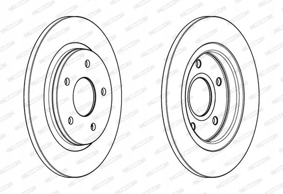 Ferodo DDF1808C 2X задній гальмівний диск ddf1808c ferodo chrysler