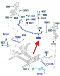Ford OE JR3C-5482-DA JR3Z5482B СТАБІЛІЗАТОР ПЕРЕДНІЙ FORD MUSTANG MK6 2017- OE 2195456 _ JR3C-5482-ДА