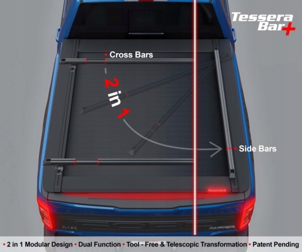 Китай BAR 001 EU_VA23 Tessera Bar+ Балки поперечні 2в1 для ролети Volkswagen Amarok 2023-