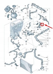 Volkswagen OE 6Q0121064N Oe vag 6q0121064n провід радіатора vw поло 1,8 02-10