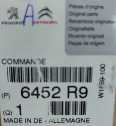 Citroen OE Панель управління кондиціонером Citroen C5 6452R9