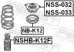 NSHB K12F FEBEST Пильник амортизатора