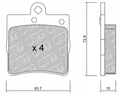 SDT Brakes 22007297 Сильні sdt brakes hp s-50 колодки - mercedes slk r171 задні