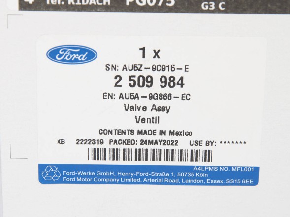Ford OE AU5A-9G866-AB Електромагнітний клапан палива mustang 15- 17-