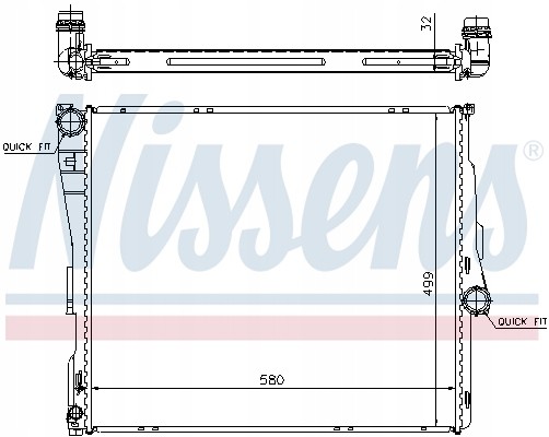 Nissens 60803A Радіатор, система охолодження двигуна nissens 60803a