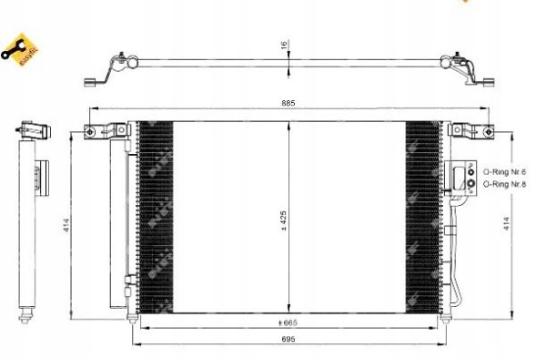 NRF 35965 Nrf 35965 конденсатор, кондиціонер hyundai