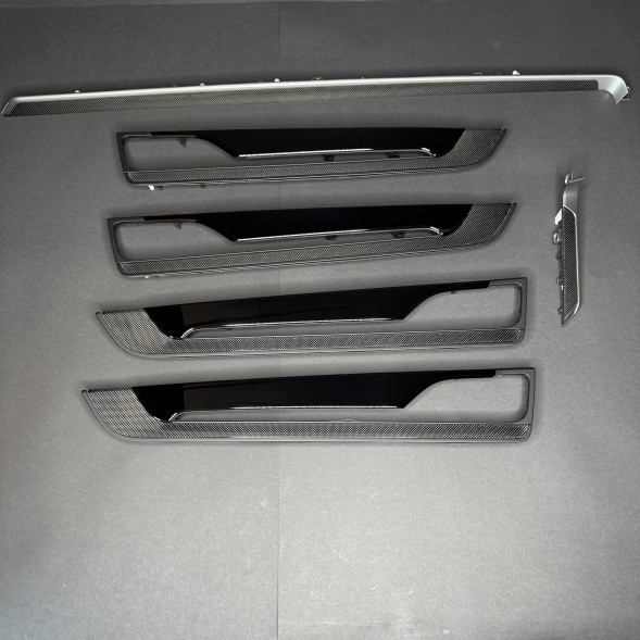 Porsche OE 9Y0867061T 5Q0, 9Y0867062T 5Q0, 9Y1854523B SV0, 9Y1854524B SV0 2024 - 2026 Porsche Cayenne TURBO GT GTS 9YA Вставки з карбону та чорного глянцю (Piano Black) 5MH для праворульних авто (RHD)!!!