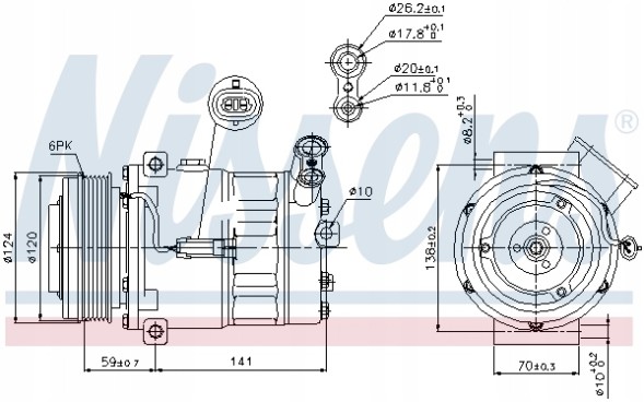 Nissens 89343 Компресори кондиціонерів ( компресори nissens 89343