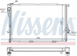 Nissens 60648A Радіатор охолодження 60648a nissens bmw 5 7 e38 e39
