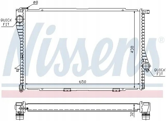 Nissens 60648A Радіатор охолодження 60648a nissens bmw 5 7 e38 e39