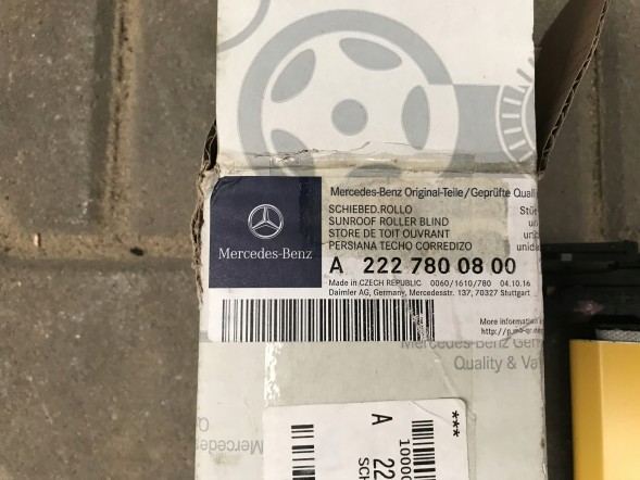 Mercedes-Benz OE A2227800800 Панорамний дах Мерседес S 222 КОЛІР 7N46