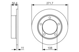 0986479R73 BOSCH Гальмівний диск
