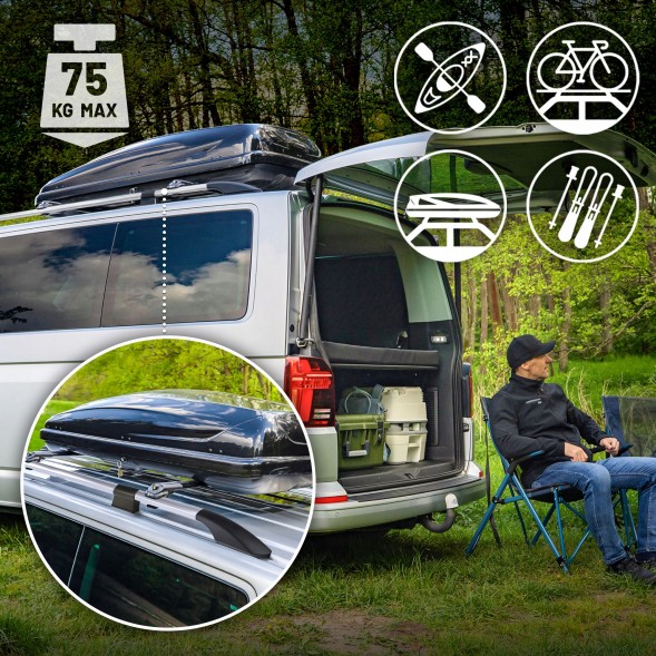 CHROMEMASTER OM-RR-D0037G-005 Багажник на дах (рейлінги) для VW MULTIVAN T6 2015-2019 SHORT | КОРОТКИЙ