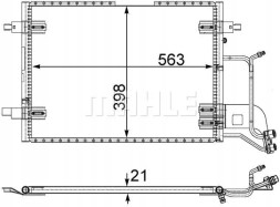 Mahle AC 352 000S Конденсатор радіатора кондиціонування повітря ac 352 000s mahle