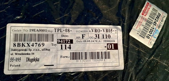 Toyota OE Toyota C-HR Килимок багажника PW24110010 Новий