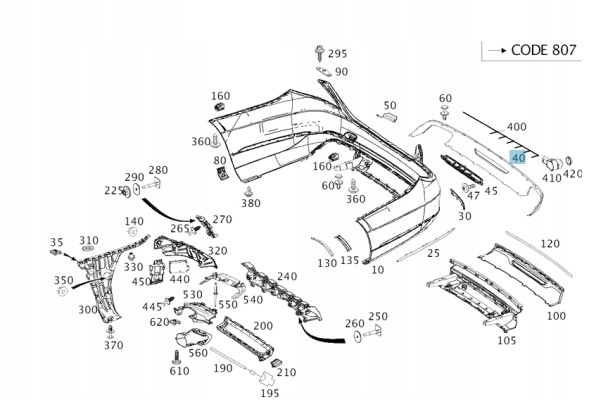 Mercedes-Benz OE A22288501749999 КРИШКА ДИФУЗОРА НИЖНЯ MERCEDES OE 22288501749999