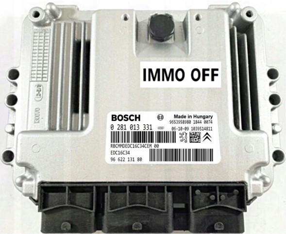 Citroen OE ECU CITROEN C4 PEUGEOT 307 1.6 EDC16C34 0281013331 9662213180 Блок Управління Двигуном (ECU) Citroen C4 Peugeot 307 1.6 EDC16C34 0281013331 9662213180 - IMMO OFF (Відключений Іммобілайзер)