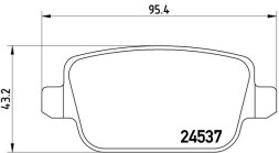 P44017 BREMBO Комплект гальмівних колодок з 4 шт дисків