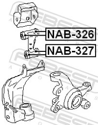 NAB 327 FEBEST САЙЛЕНТБЛОК ПЕРЕДНЬОГО ВЕРХНЬОГО ВАЖЕЛЯ