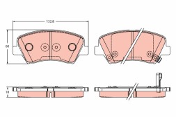 GDB3552 TRW Комплект гальмівних колодок з 4 шт дисків