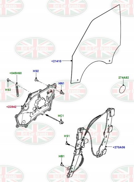 Land Rover OE Накладка правої двері Range Rover Velar L560 LR111549 J8A221122AD