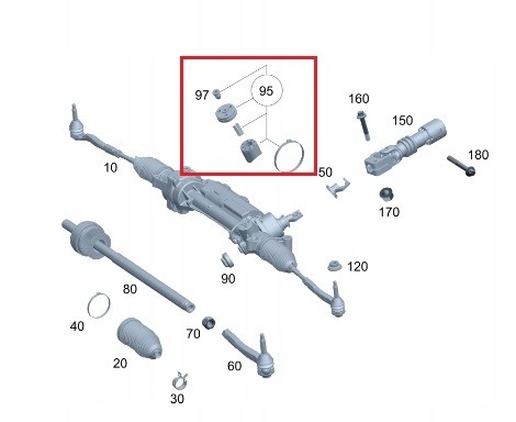 Mercedes-Benz OE A2054603703 Mercedes e-клас w213 w238 ремкомплект рульової передачі
