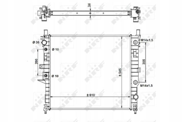 NRF 55334 55334 Nrf охолоджувач db w163 мл230-500