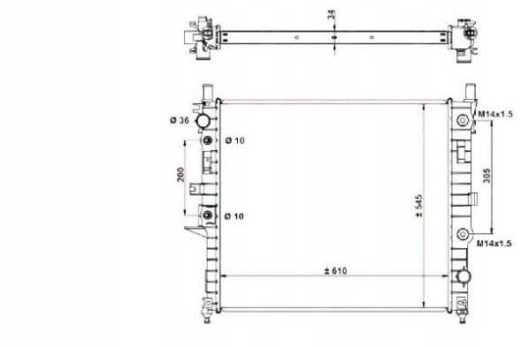 NRF 55334 55334 Nrf охолоджувач db w163 мл230-500