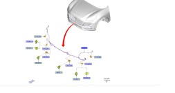 Ford OE 2428473 Джгут проводів бампера, встановлення переднього, Ford Puma, PDC