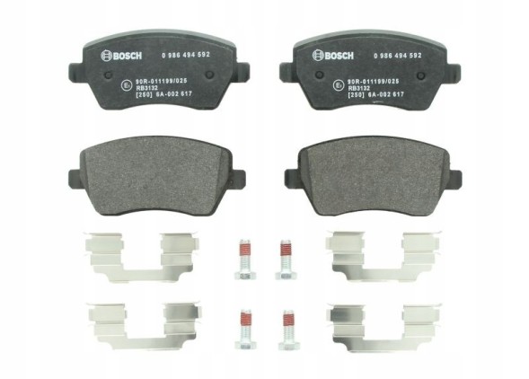 Bosch 0 986 494 592 + 0 986 479 C17 DACIA LODGY Накладки + диски передні bosch dacia lodgy 258 мм