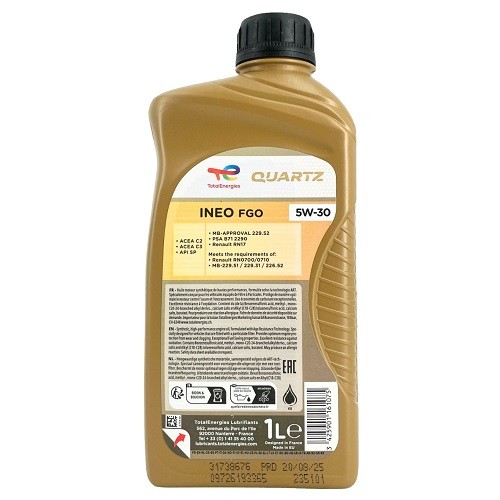 235101 TotalEnergies Олива моторна QUARTZ INEO FGO 5W 30 1л