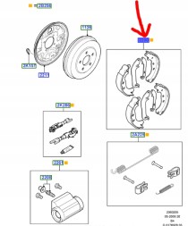 Ford OE 3M51-2200-BB КОЛОДКИ ГАЛЬМІВНІ ЗАДНІ FORD FOCUS Mk2 2004-10 р.в