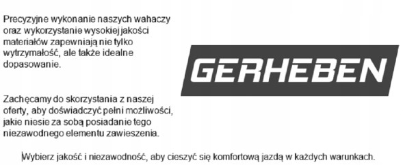 Gerheben GER915CA GER914CA Коливач lp 2шт suzuki grand vitara ft 98-06 дол передній