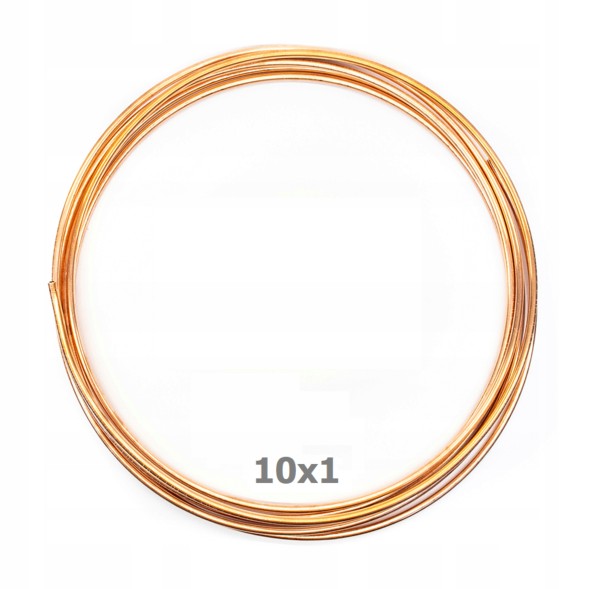 PiterParts RUMI10-10/1_P Rurka miedziana na przewody paliwowe 10x1 - 10 metrów Трубка паливна мідна 10 мм 10 м паливопровід