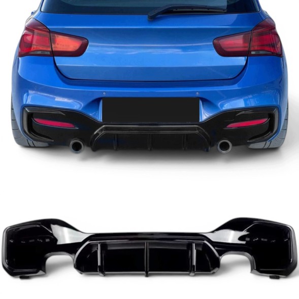 Китай Dyfuzor Tylnego Zderzaka BMW F20 F21 2015+ Дифузор BMW F20 F21 2015+ Чорний Глянець Накладка Заднього Бампера MP