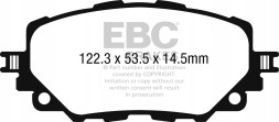 EBC DP42263R Гальмівні колодки yellowstuff ebc brakes fiat 124 spider mazda mx5 rf nd