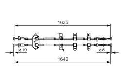 1987482054 BOSCH Трос гальма