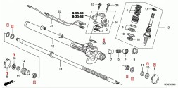 Honda OE 06531-SEA-E05 Ремкомплект рульової передачі прокладки Honda Accord VII 2006-08