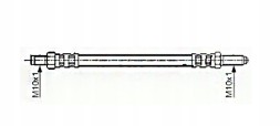 PHU DONOCIK ZPET-1055 Zestaw przewodów hamulcowych elastycznych teflonowych w oplocie stalowym Samurai SANTANA przedłużone do modeli z LIFTem zawieszenia o +2" Тефлонові гальмівні дроти в сталевому обплетенні Suzuki Samurai SANTANA +2"