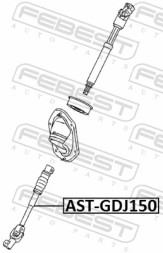 AST GDJ150 FEBEST Вал привідний