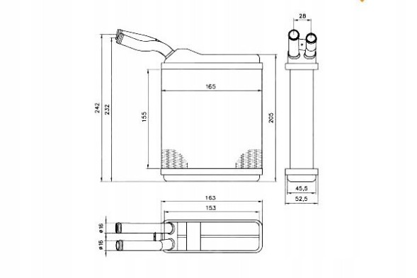 NRF NRF52134/RS7 Обігрівач опель фронтера a nrf