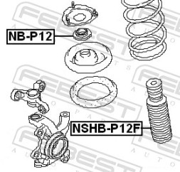 NSHB P12F FEBEST Пильник амортизатора