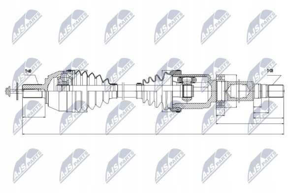 NTY NPW-VV-024 Nty npw-vv-024 привідна піввісь