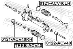 TRKB ACV40 FEBEST ПИЛЬОВИК РУЛЬОВОЇ РЕЙКИ