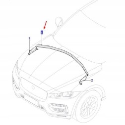 Jaguar OE Jaguar F-Pace X761 УЩІЛЬНЮВАЧ ПЕРЕГОРОДКИ ПІД КАПОТ T2R90797 НОВИЙ OEM