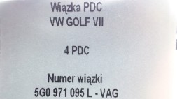 VAG-SYSTEM 5G0971095L wiazka czujniki Пучок бампера передній vw гольф vii 5g0971095л