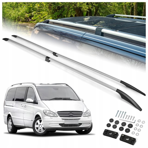 CHROMEMASTER OM-RR-D0011L-003 Пороги даху багажник для MERCEDES VIANO W639 2003-2014 ДУЖЕ ДОВГИЙ